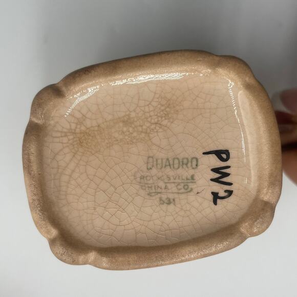 Vintage Quadro Crooksville Sugar Bowl Creamer Gravy Boat Dishes Serveware Pink - Picture 11 of 12